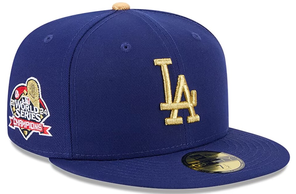 Dodgers gold series hat, 2024 World Series champions