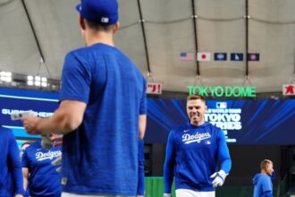 Freddie Freeman, Dodgers workout, Tokyo Series