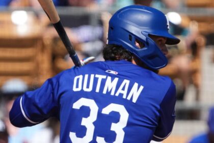 James Outman, Dodgers jersey details, 2025 Spring Training