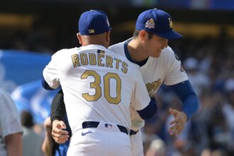 Dave Roberts, Shohei Ohtani, Dodgers gold series jersey, MLB gold program, Opening Day 2025