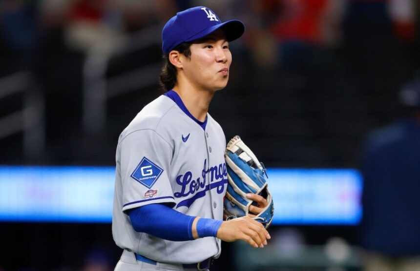 Hyeseong Kim, MLB debut jersey patch, Dodgers win
