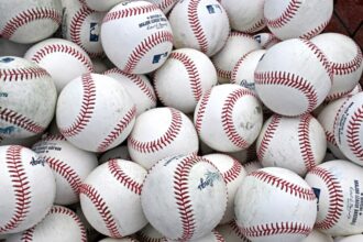 General view baseballs