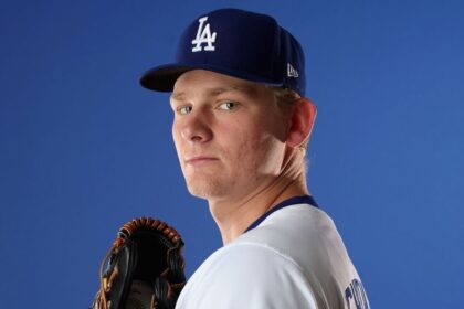 Emmet Sheehan, Dodgers photo day, 2025 Spring Training