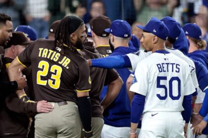 Fernando Tatis Jr. hit by pitch, Mookie Betts
