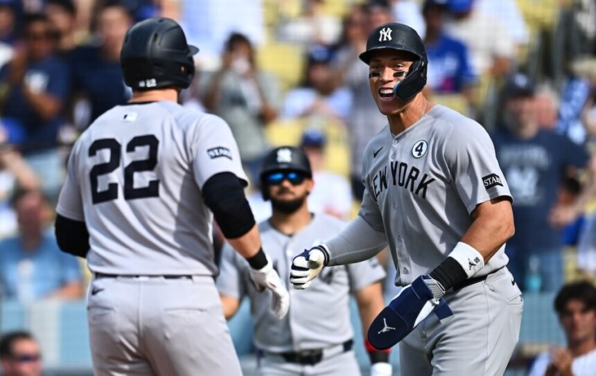 Ben Rice, Aaron Judge, Lou Gehrig Day jersey patch