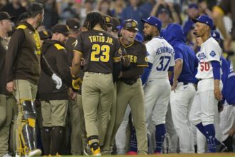 Fernando Tatis Jr. hit by pitch, Teoscar Hernández, Mookie Betts