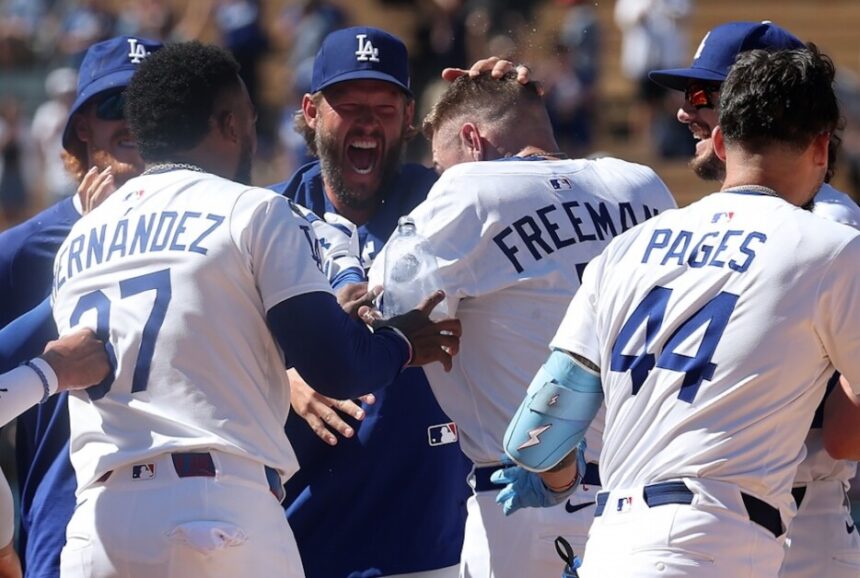 Teoscar Hernández, Clayton Kershaw, Freddie Freeman, Andy Pages, Dodgers walk-off win