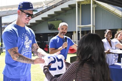 Anthony Banda, Stephen Nelson, Nichol Whiteman, Los Angeles Dodgers Foundation