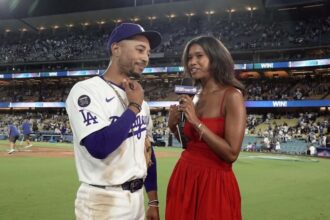 Mookie Betts, Kirsten Watson, Dodgers win, SportsNet LA