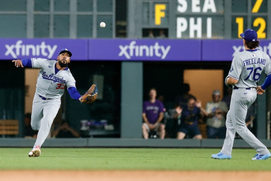 Teoscar Hernandez explains defensive struggles in Dodgers' loss to Rockies