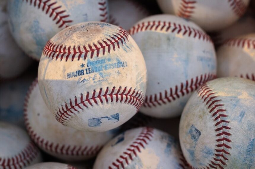General view of baseballs