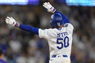 Mookie Betts, Dodgers celebration