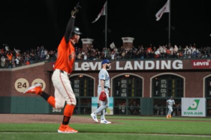 Tanner Scott, Patrick Bailey, Dodgers walk-off loss, Giants walk-off win