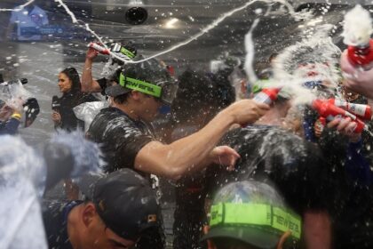 Shohei Ohtani, Dodgers NLDS celebration, 2025 NLDS