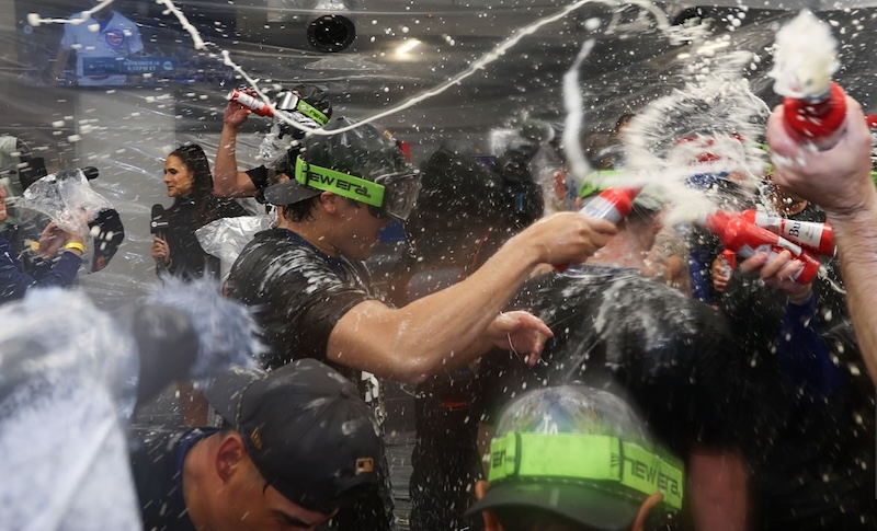 Dodgers NLDS Celebration: Tyler Glasnow, Roki Sasaki, Reactions To Andy Pages' Walk-Off & More Highlights