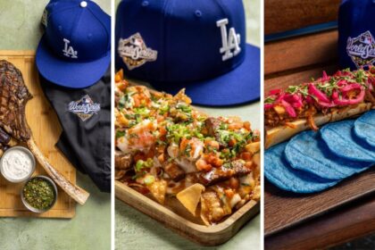 Tomahawk platter, surf and turf wonton nachos, Cochinita pibil bone marrow tacos, 2025 World Series