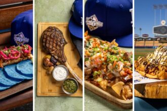 Tomahawk platter, surf and turf wonton nachos, Cochinita pibil bone marrow tacos, pistachio cream sundae, 2025 World Series