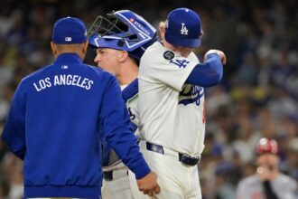 Dave Roberts, Emmet Sheehan, Ben Rortvedt, pitching change, 2025 Wild Card Series