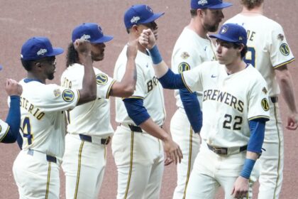 Christian Yelich, Freddy Peralta, Brewers lined up, 2025 NLCS