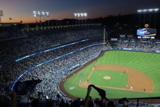 Dodger Stadium view, 2025 NLCS