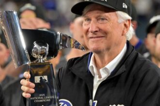 Mark Walter, National League champions trophy, 2025 NLCS