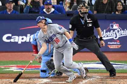 Will Smith, umpire Adam Hamari, 2025 World Series