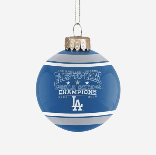 2025 Dodgers World Series champions ornament, FOCO
