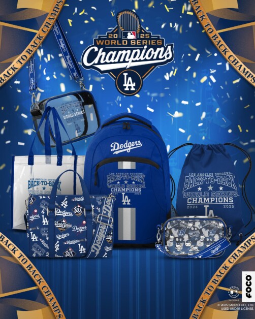 Dodgers backpack, Dodgers clear bag, Hello Kitty bag, FOCO, 2025 World Series
