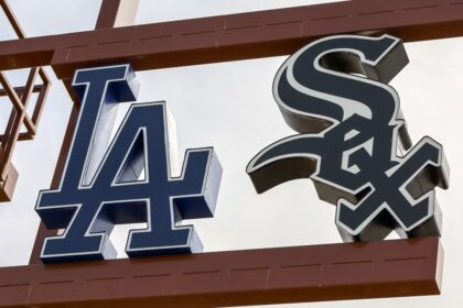 Dodgers logo, White Sox logo, Camelback Ranch