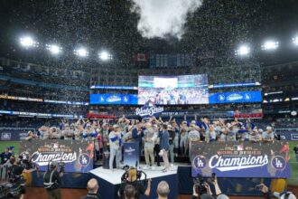 Dave Roberts, Mark Walter, Andrew Friedman, Dodgers win, 2025 World Series