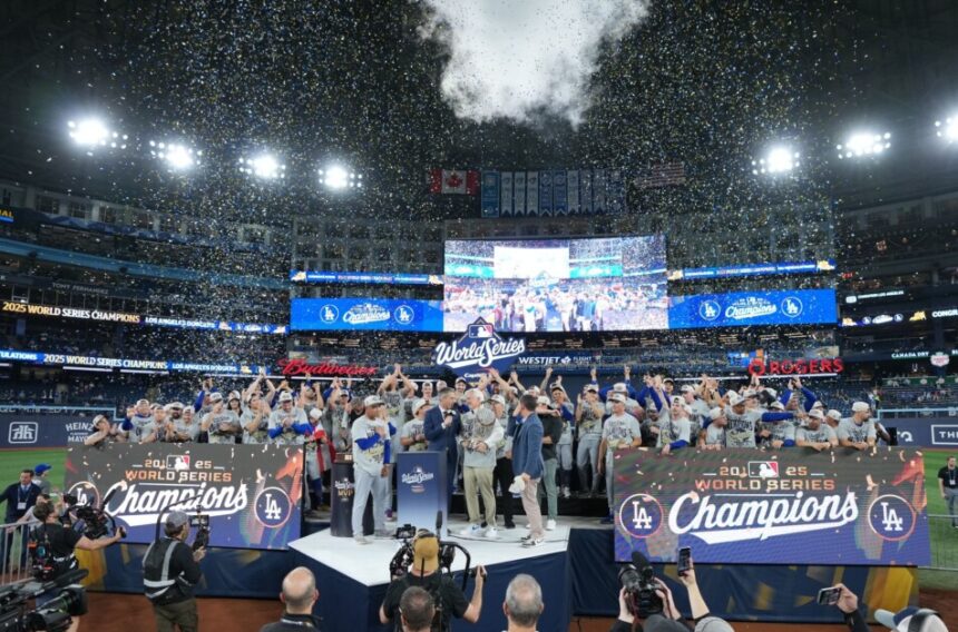 Dave Roberts, Mark Walter, Andrew Friedman, Dodgers win, 2025 World Series