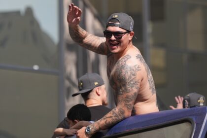 Anthony Banda, Jack Dreyer, 2025 Dodgers World Series parade