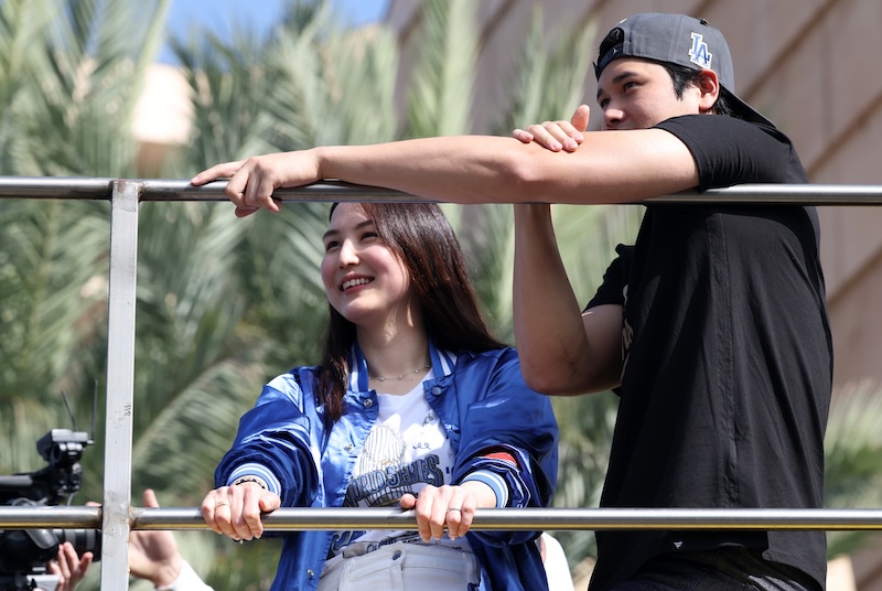 Mamiko, Shohei Ohtani, 2025 Dodgers World Series parade