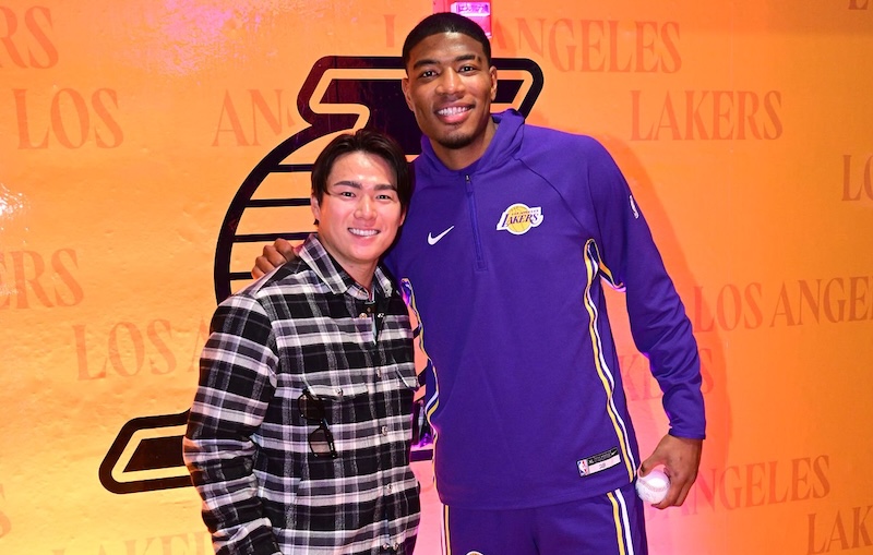 Dodgers News: Yoshinobu Yamamoto Meets Rui Hachimura At Lakers Game