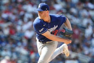 Ben Casparius, blue Dodgers alternate jersey