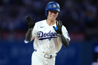 Hyeseong Kim, Dodgers celebration, Jackie Robinson Day