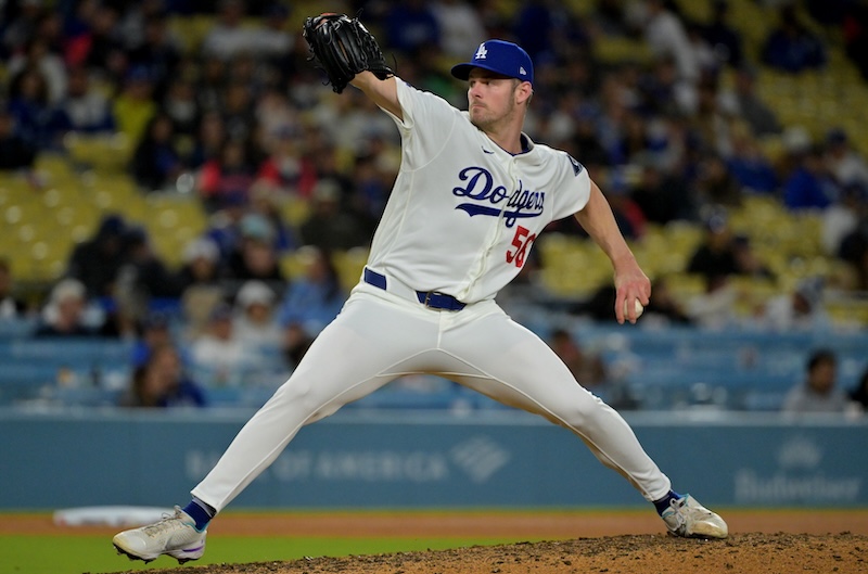 Jake Eder reacts to first career win after Dodgers walk-off