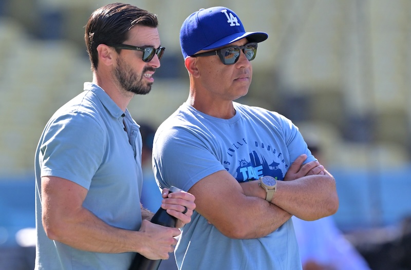 Dodgers GM Brandon Gomes, Dave Roberts