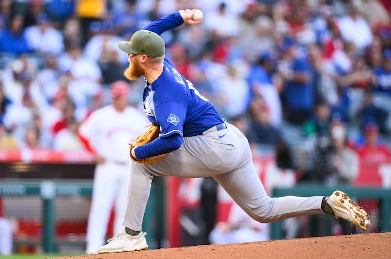 Will Klein, alternate Dodgers road jersey, Freeway Series, Armed Forces Day Weekend