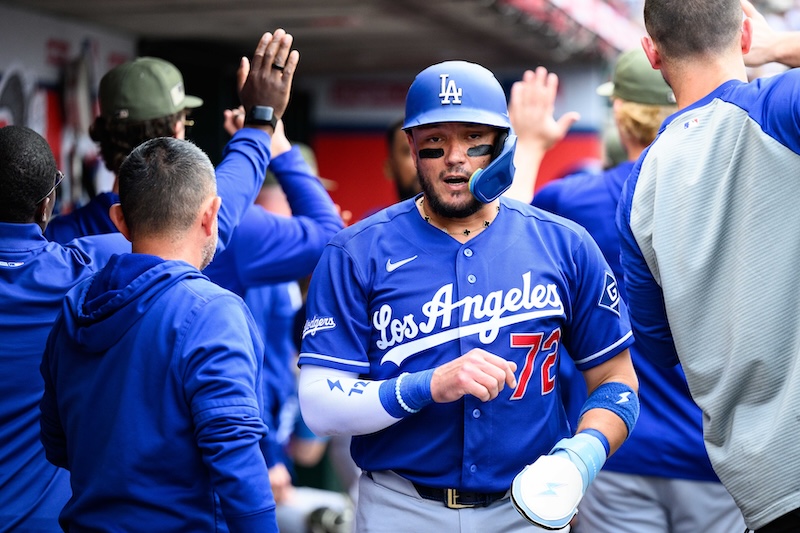 Miguel Rojas, alternate Dodgers road jersey, Freeway Series, Armed Forces Day Weekend