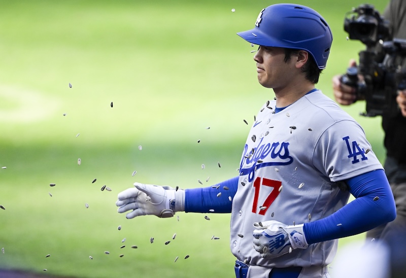 Shohei Ohtani, Dodgers sunflower seeds celebration