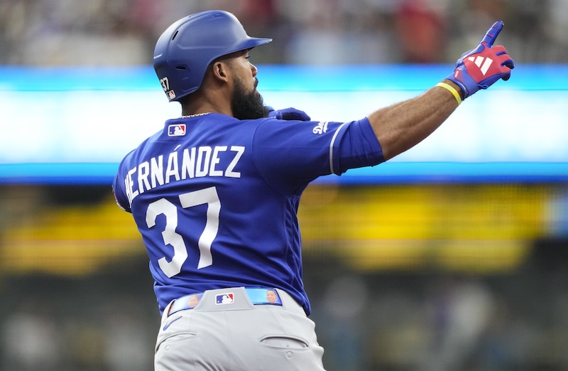 Teoscar Hernández, alternate Dodgers road jersey