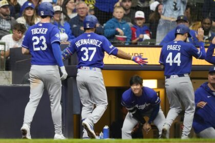 Kyle Tucker, Teoscar Hernández, Shohei Ohtani, Andy Pages, Bob Geren, alternate Dodgers road jersey