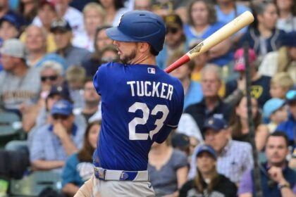 Kyle Tucker, blue alternate Dodgers road jersey