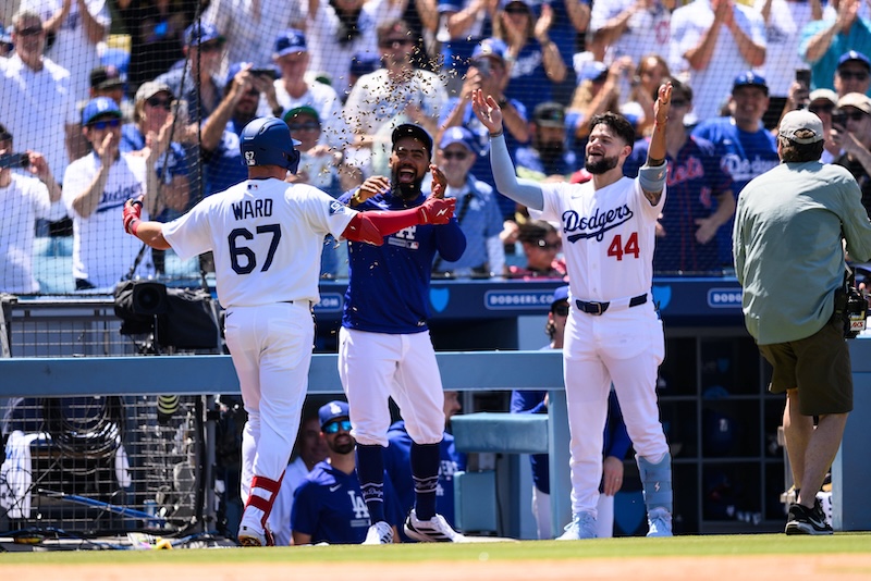 Ryan Ward, Teoscar Hernández, Andy Pages, sunflower seeds celebration