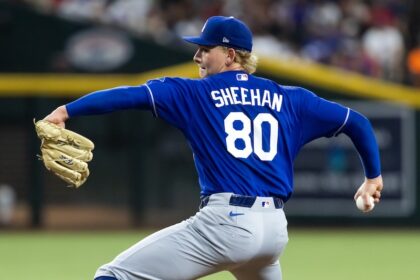 Emmet Sheehan, alternate Dodgers road jersey