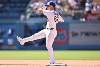 Dalton Rushing, Dodgers kick celebration, Freeway Series