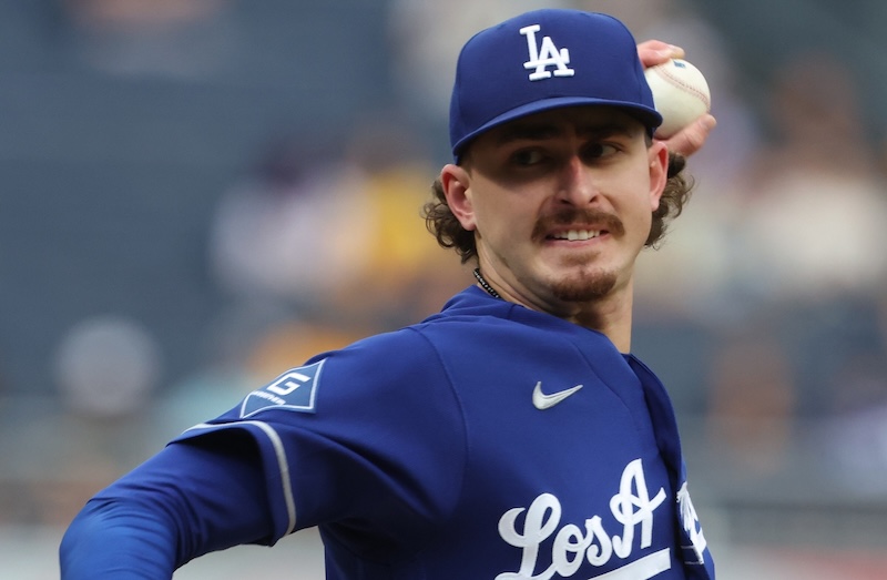 Justin Wrobleski, alternate Dodgers road jersey