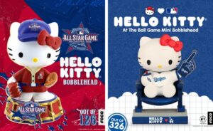 Hello Kitty Dodgers bobbleheads, FOCO