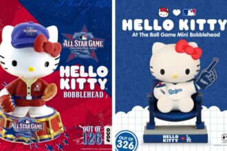 Hello Kitty Dodgers bobbleheads, FOCO